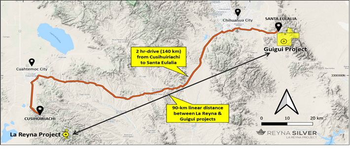 Figure 1. La Reyna Project Location Map