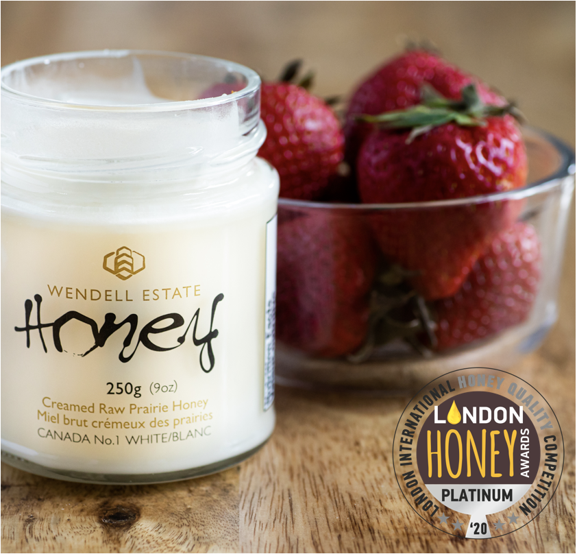 Wendell Estate Honey raw gourmet honey awarded platinum at London International Honey Awards