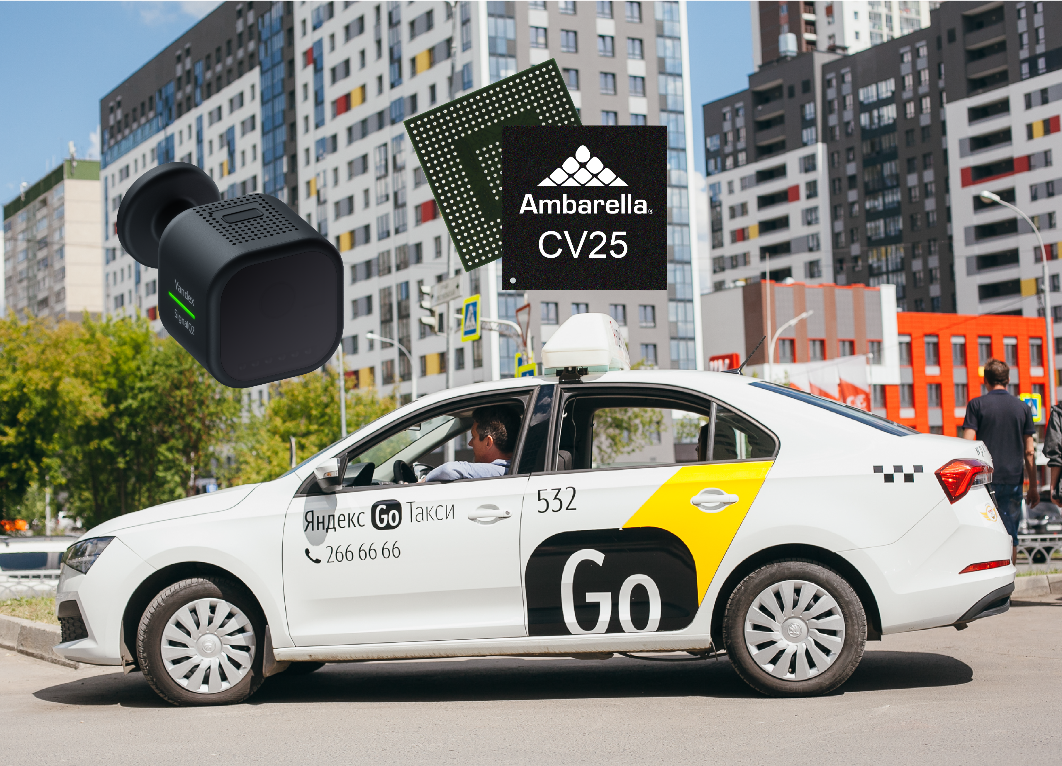 Yandex Selects Ambarella’s CV25 Edge AI Vision SoC for SignalQ2 Driver Monitoring Camera 