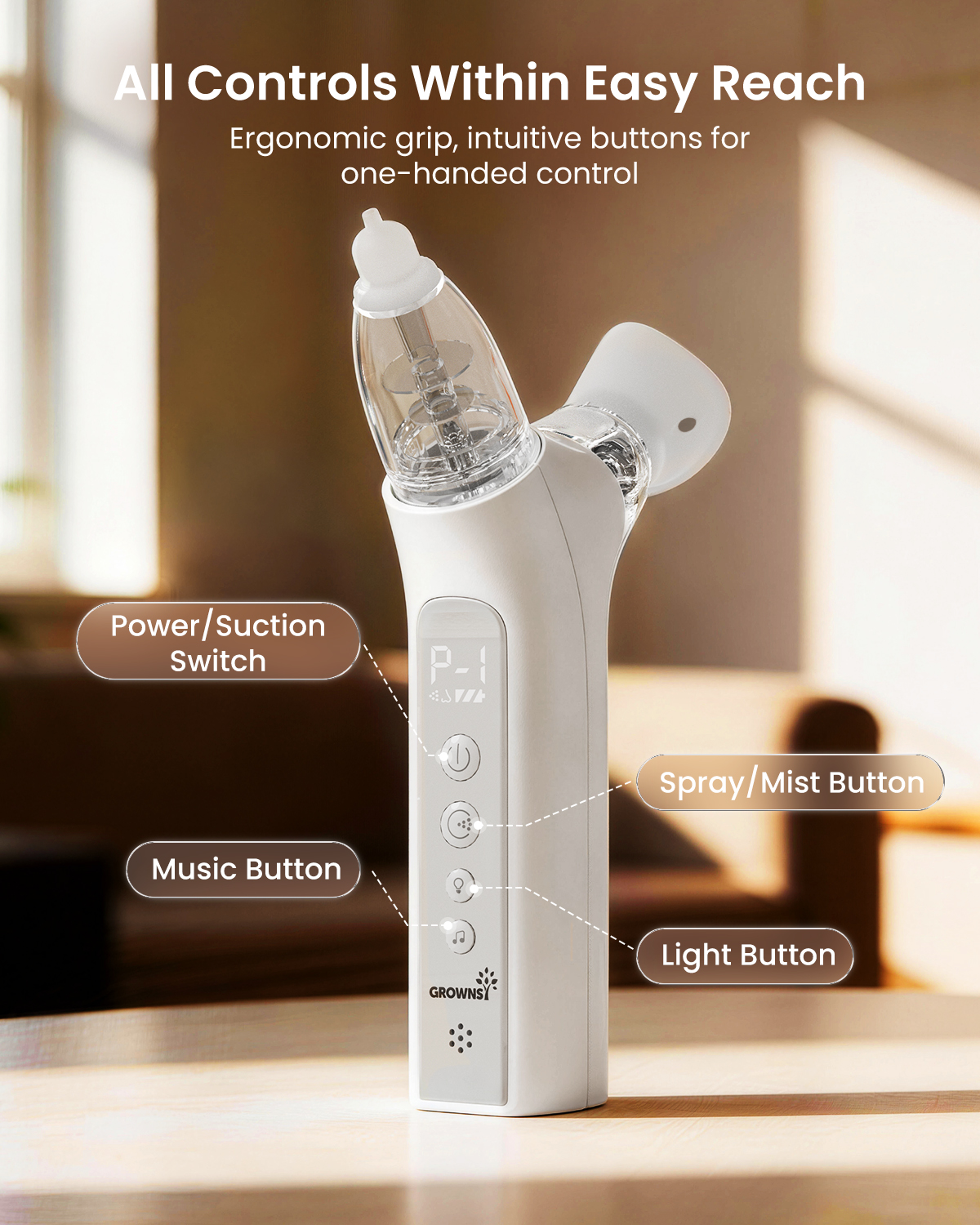 GROWNSY-All Controls Within Easy Reach