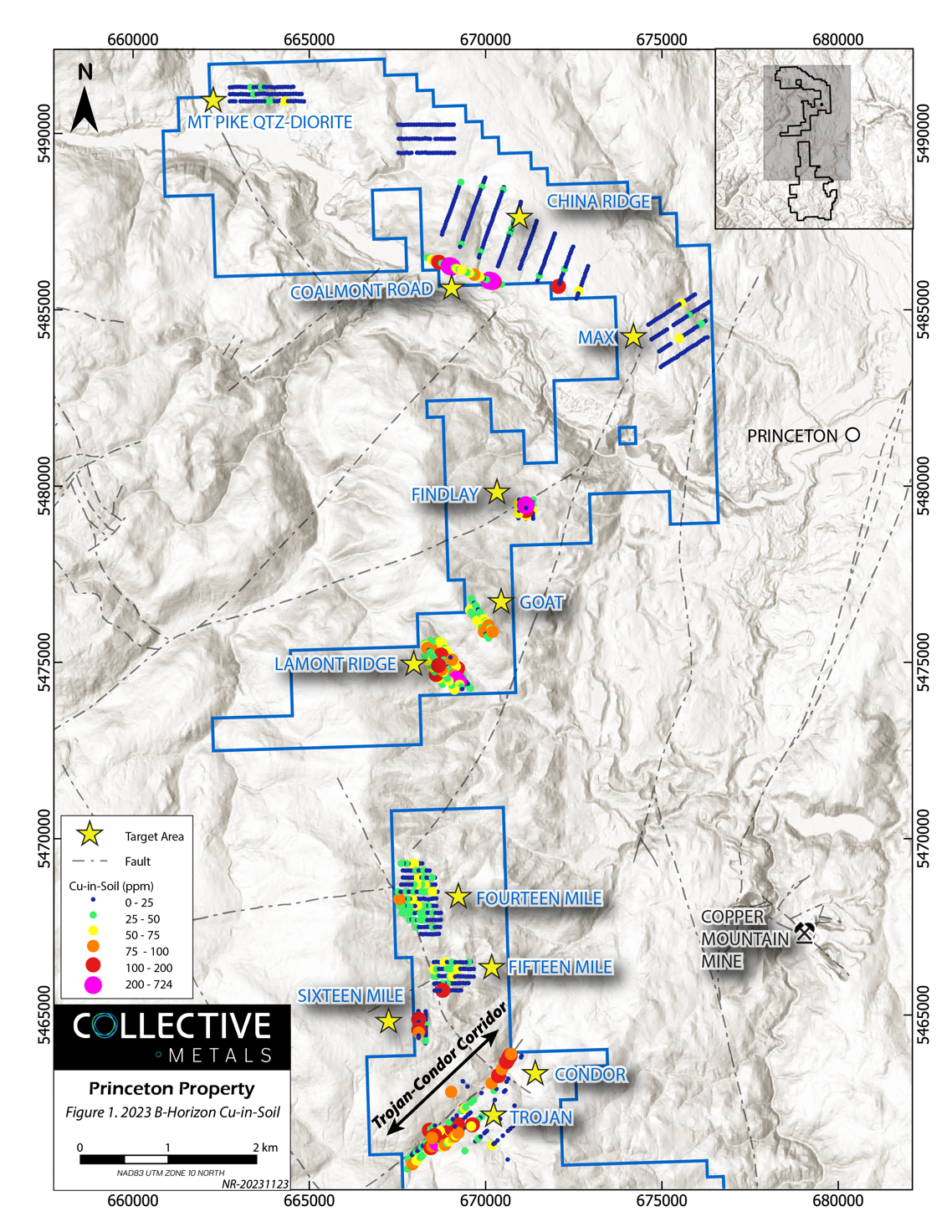 Princeton Property Copper Soil Samples