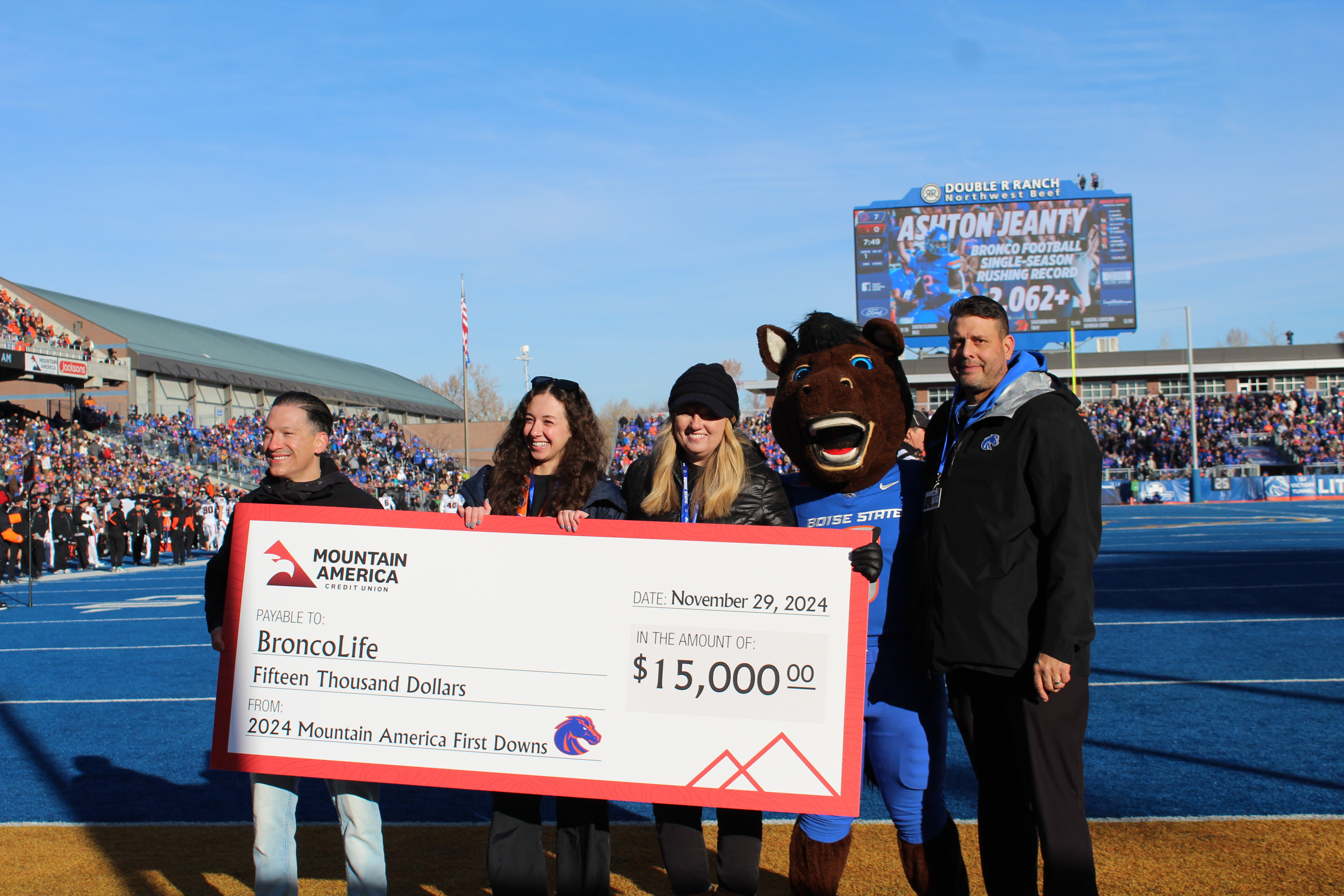 Mountain America Credit Union Boosts BroncoLife with First Down Donation Program