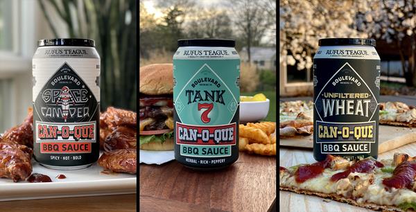 Rufus Teague and Boulevard Brewing Co. partner on three distinctive flavors of Can-O-Que BBQ sauce made with three distinctly different Boulevard brews.