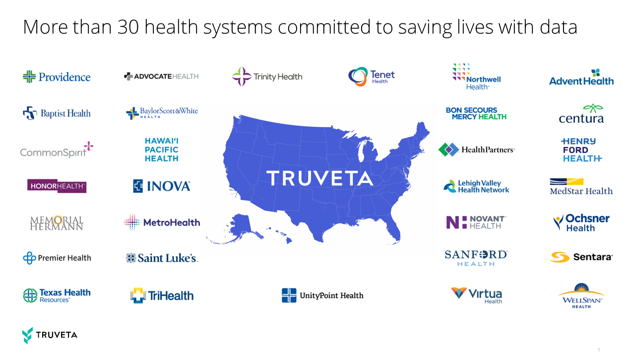 Truveta is a growing collective of health systems that provide more than 18% of all daily clinical care in the US. 