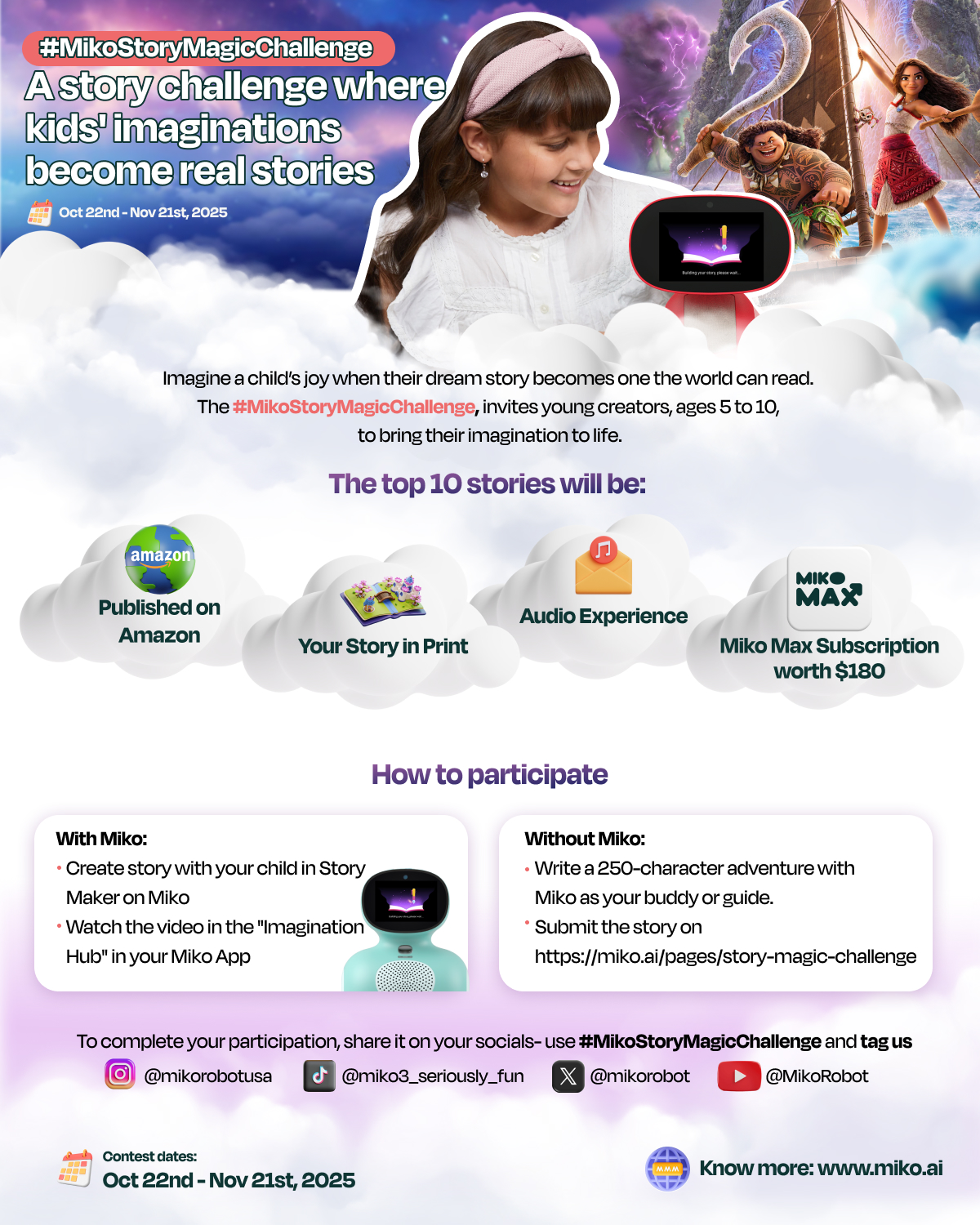 Miko Launches Nationwide ‘Miko Story Magic’ Contest to Celebrate Kids’ Creativity & Enhance Social Emotional Learning Skills
