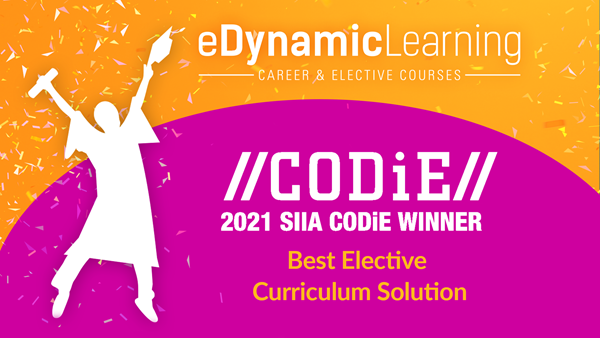 We're honored to be SIIA 2021 CODiE award winner for the Best Elective Curriculum Solution. 
