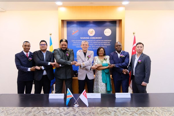 Trident dan Republik Demokratik Kongo, yang diwakili Kantor Presiden melalui Badan Intelijen Nasional Menandatangani Perjanjian Kolaborasi (PROTOCOLE D’ACCORD DE COLLABORATION) untuk Mengembangkan dan Mengimplementasikan Sistem Pemerintahan Berbasis Elektronik Nasional