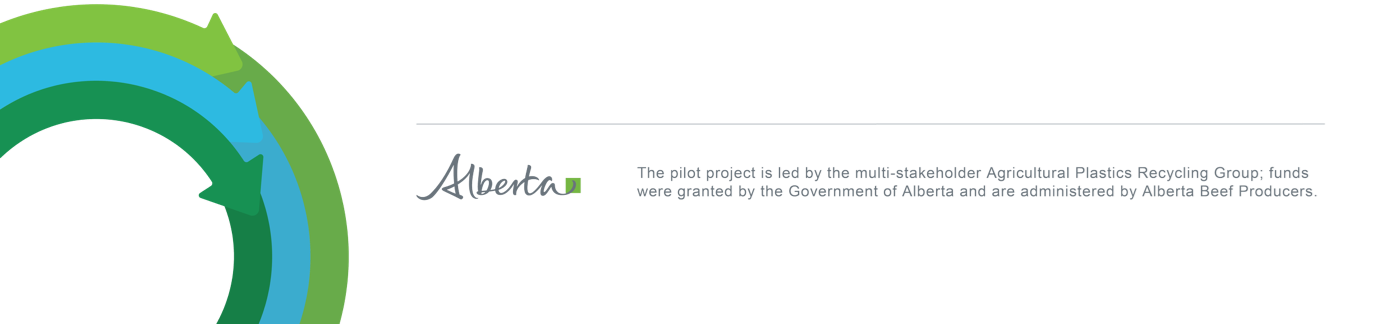 The pilot project is led by the multi-stakeholder Agricultural Plastics Recycling Group; funds were granted by the Government of Alberta and are administered by Alberta Beef Producers.