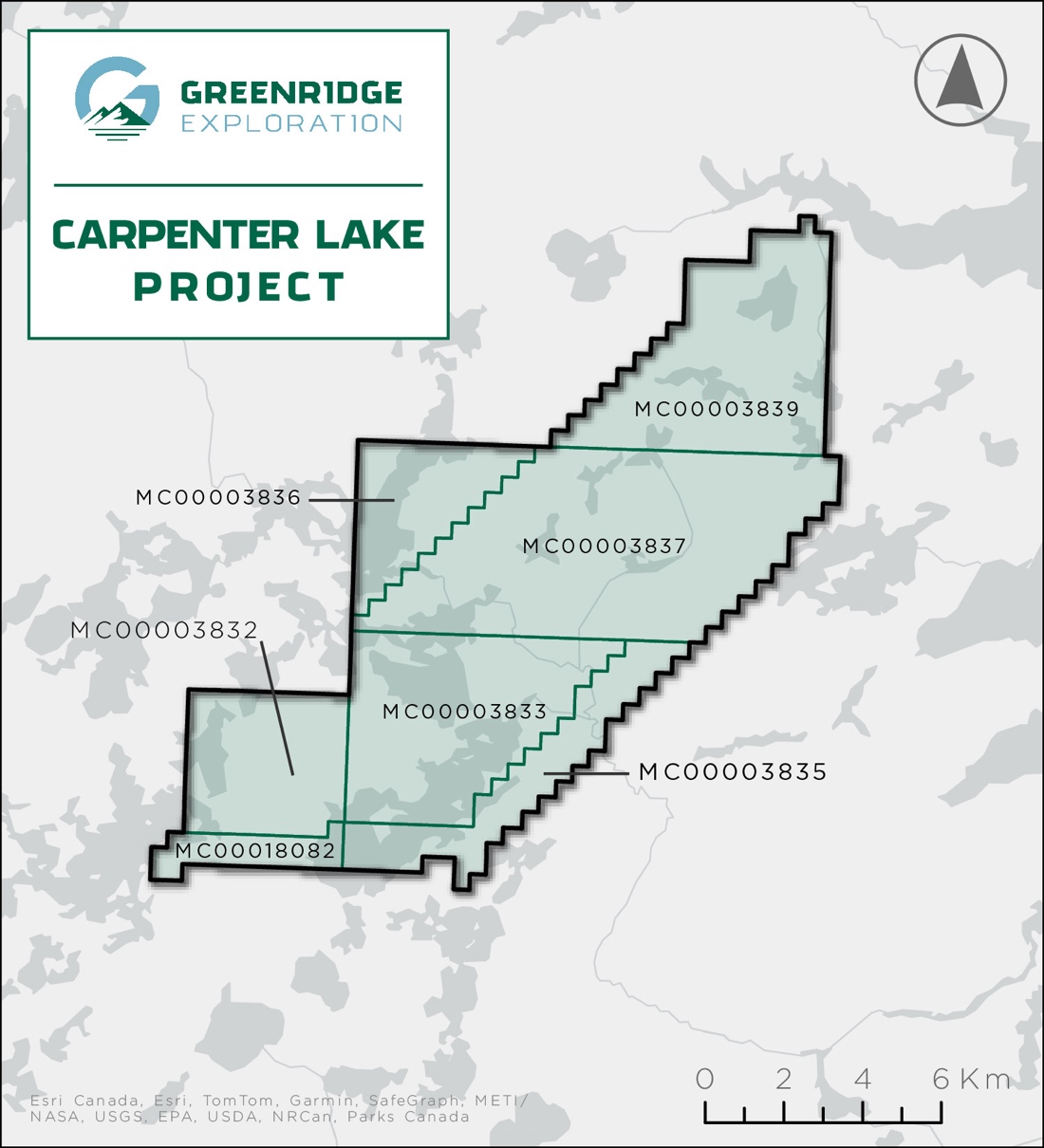 Figure 2: Carpenter Lake Uranium Project Claim Map
