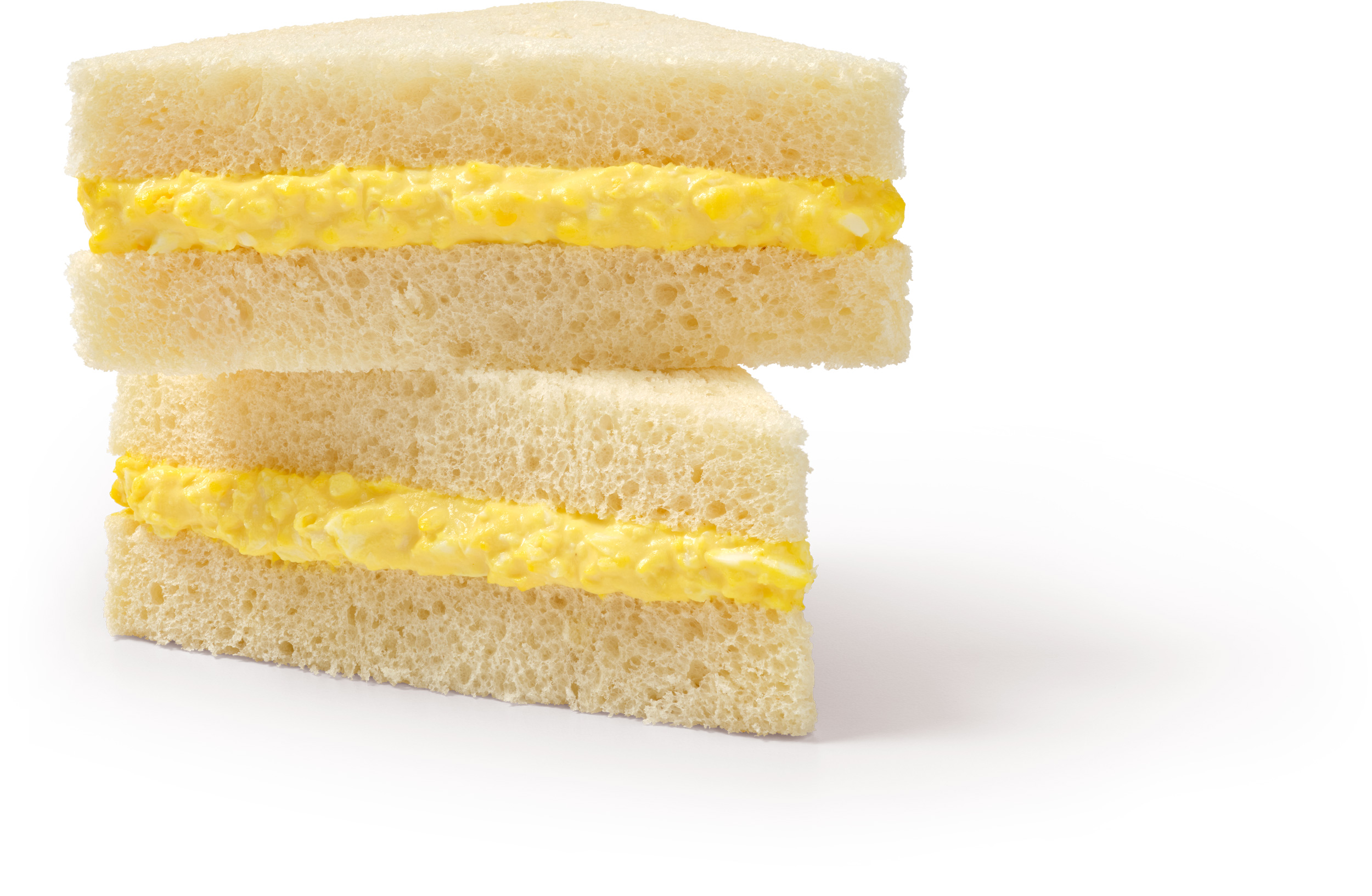 Japanese Style Egg Salad Sandwich - Horizontal Stack