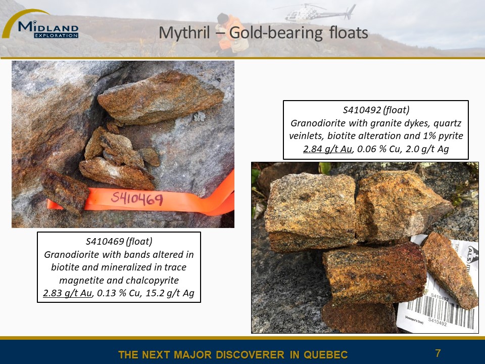 Figure 7 Gold-bearing floats