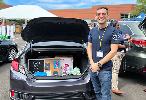 Active-duty sailor Jacob Chesney is a proud recipient of NABC Recycled Rides® vehicle