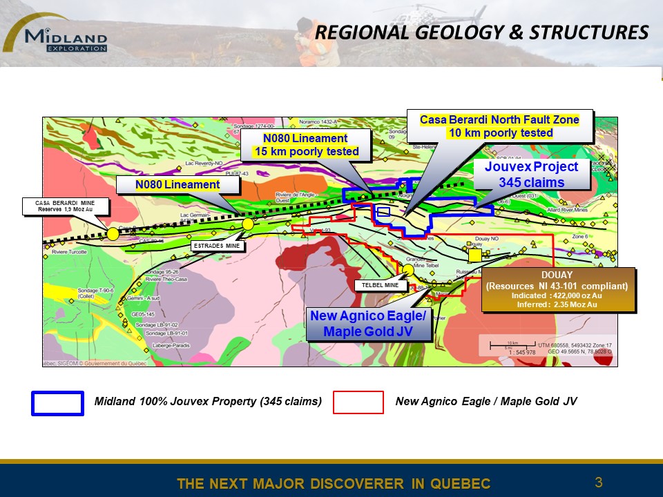 Figure 3 Jouvex regional geology
