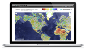 The Climate Engine web application provides on-demand mapping and plotting of hundreds of climate and satellite variables, enabling real-time analysis and monitoring of vegetation, drought, snowpack, and other important environmental conditions.