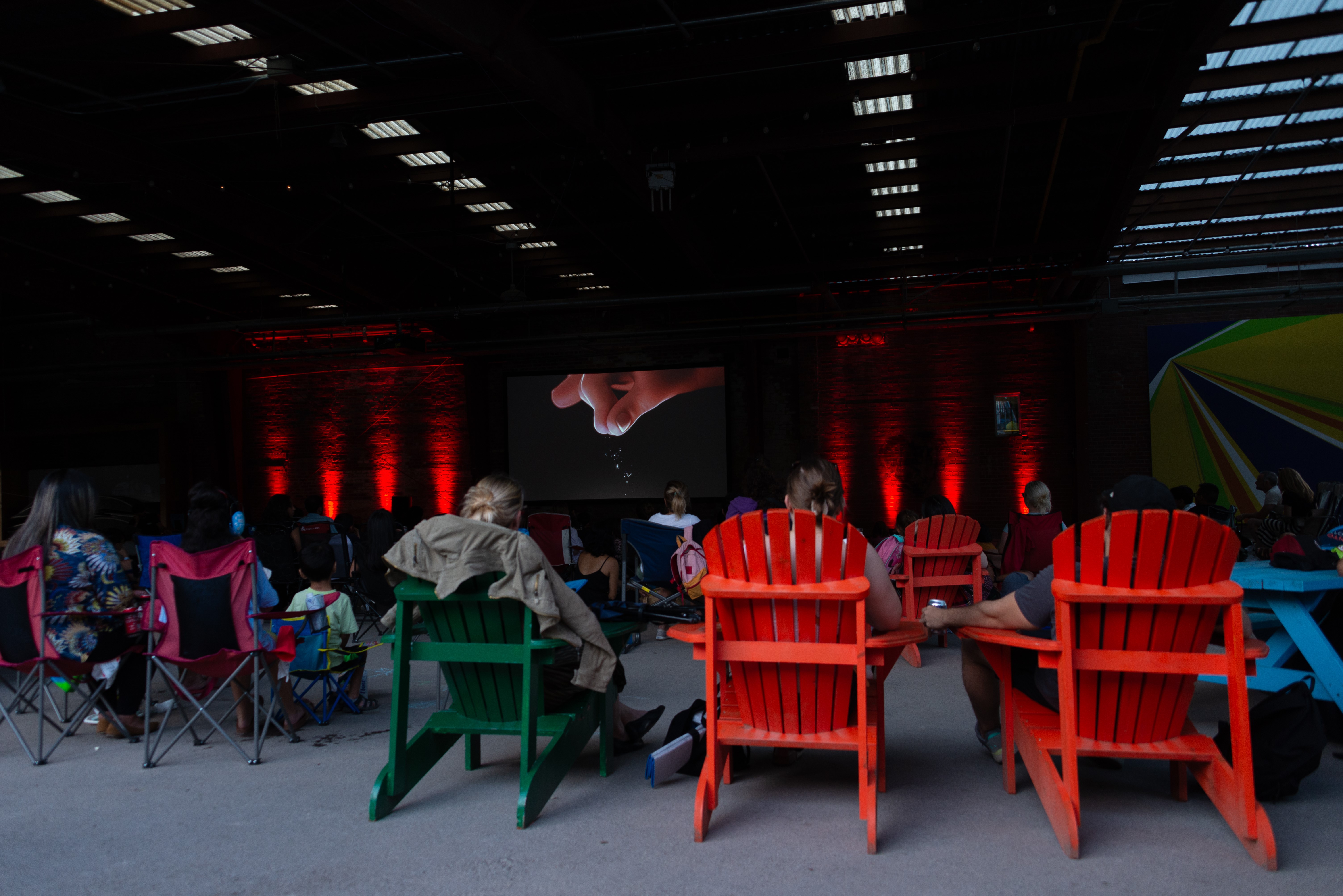 Outdoor movie nights at Evergreen Brick Works