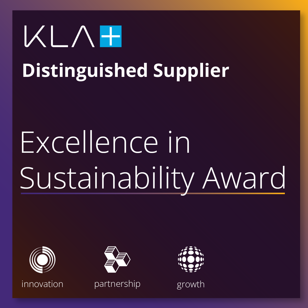 KLA Distinguished Supplier award image