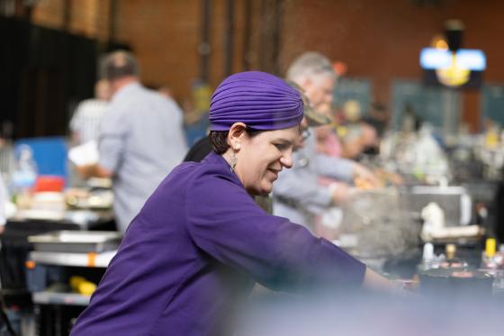 Carol Koty Whipping Up Her Winning Dish