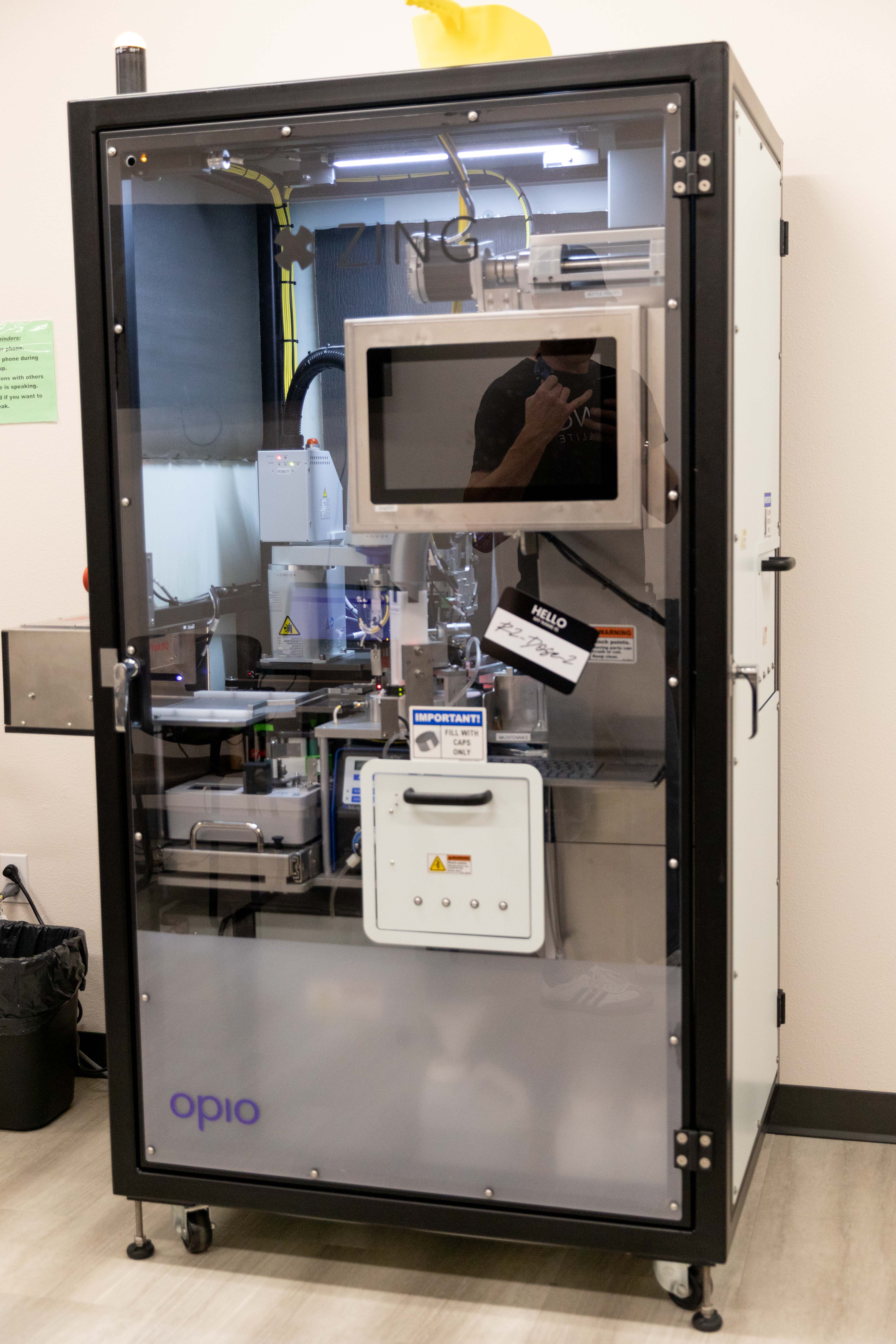 The ZING robotic methadone dosing system by Opio, installed at Comprehensive Healthcare's Opioid Treatment Program clinic in Yakima, Washington.