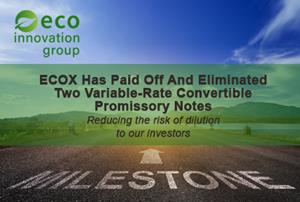 ECOX - Paid Off and Eliminated Variable Convertible Debt