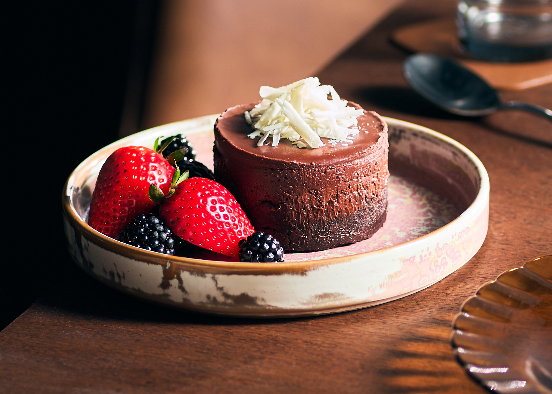 2. Dark Chocolate Flourless Cake - Moxies Winter Feature Menu