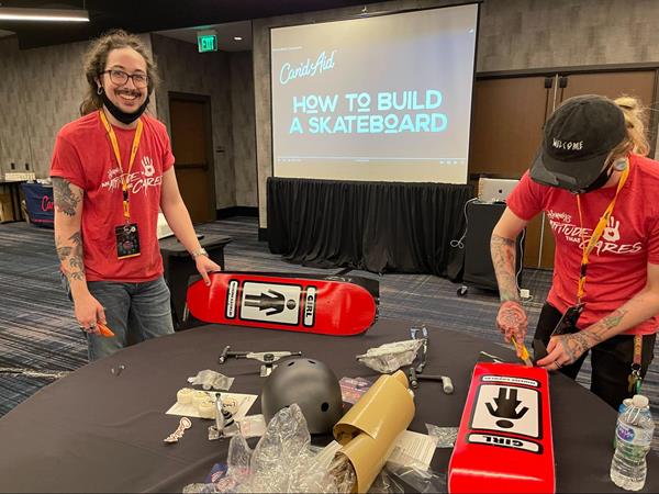 Journeys employees build skateboards with Can’d Aid