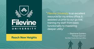 FVU offers seven levels of certification teaching users to more effectively leverage the Filevine suite of products.