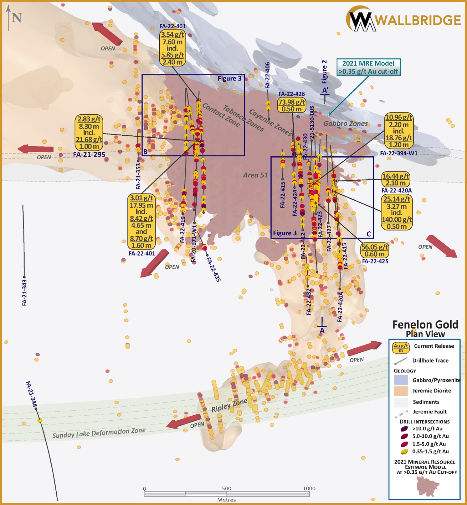 Fenelon Gold, Plan View