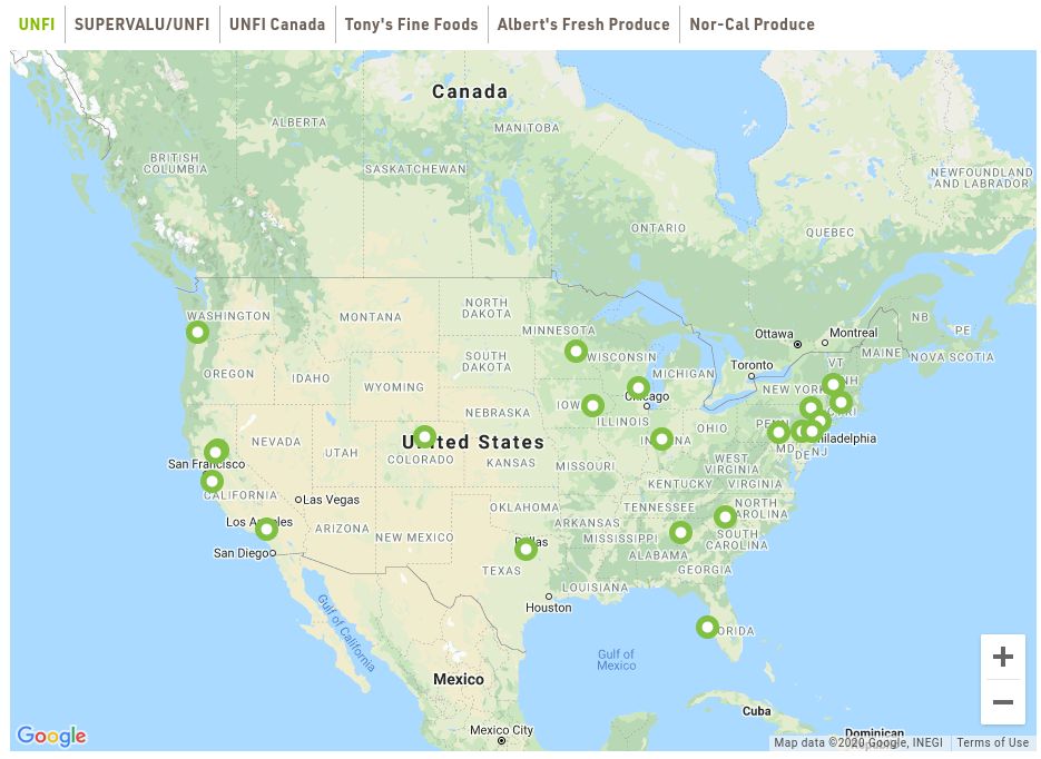 UNFI Distribution Points