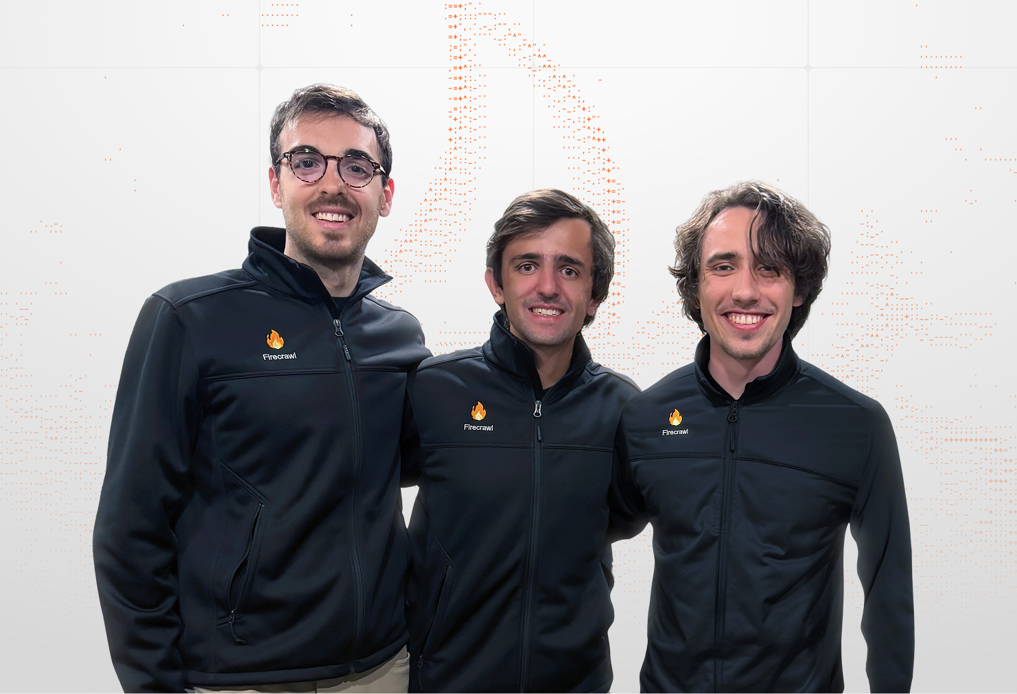 Firecrawl co-founders, from left to right: Eric Ciarla, Nicolas Camara, and Caleb Peffer