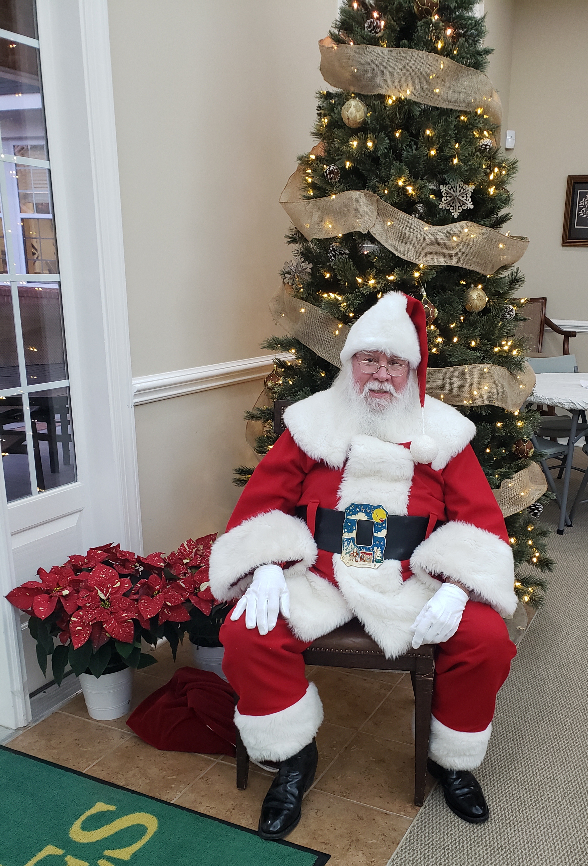 Santa Clause visits The Villages of Apex.