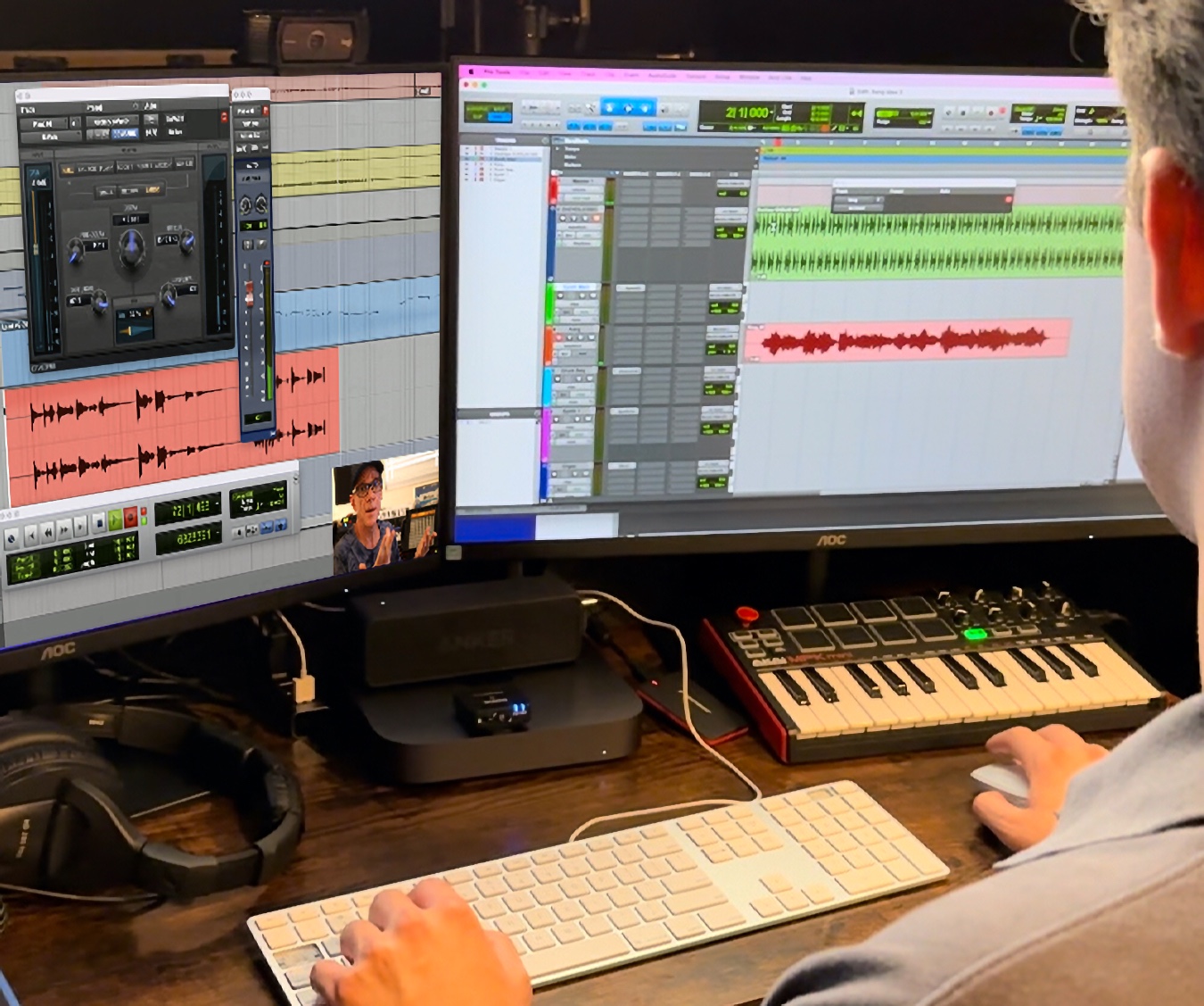 Student in Pro Tools Mixing Course