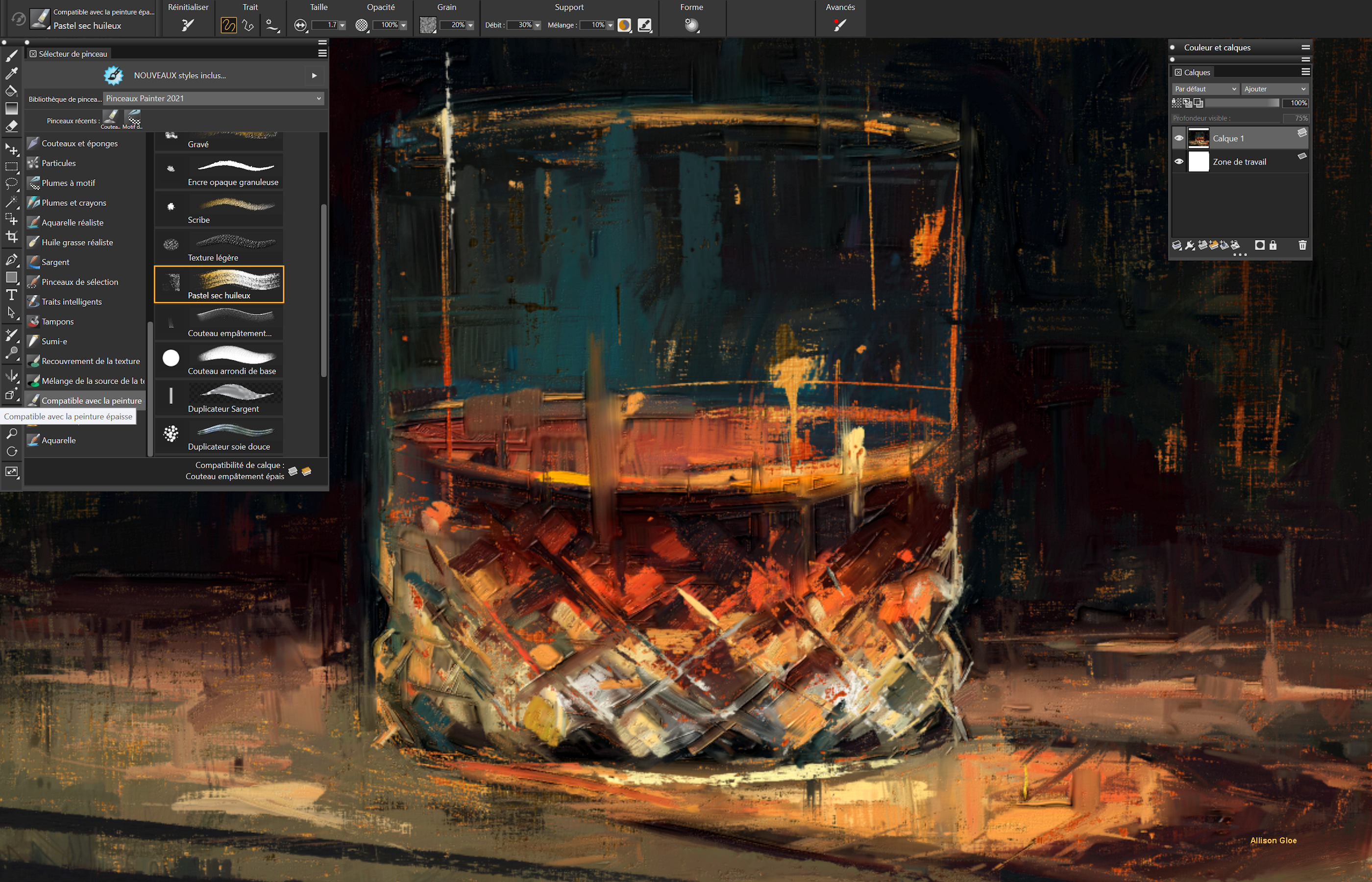 Nouveau flux de travail pour la peinture épaisse