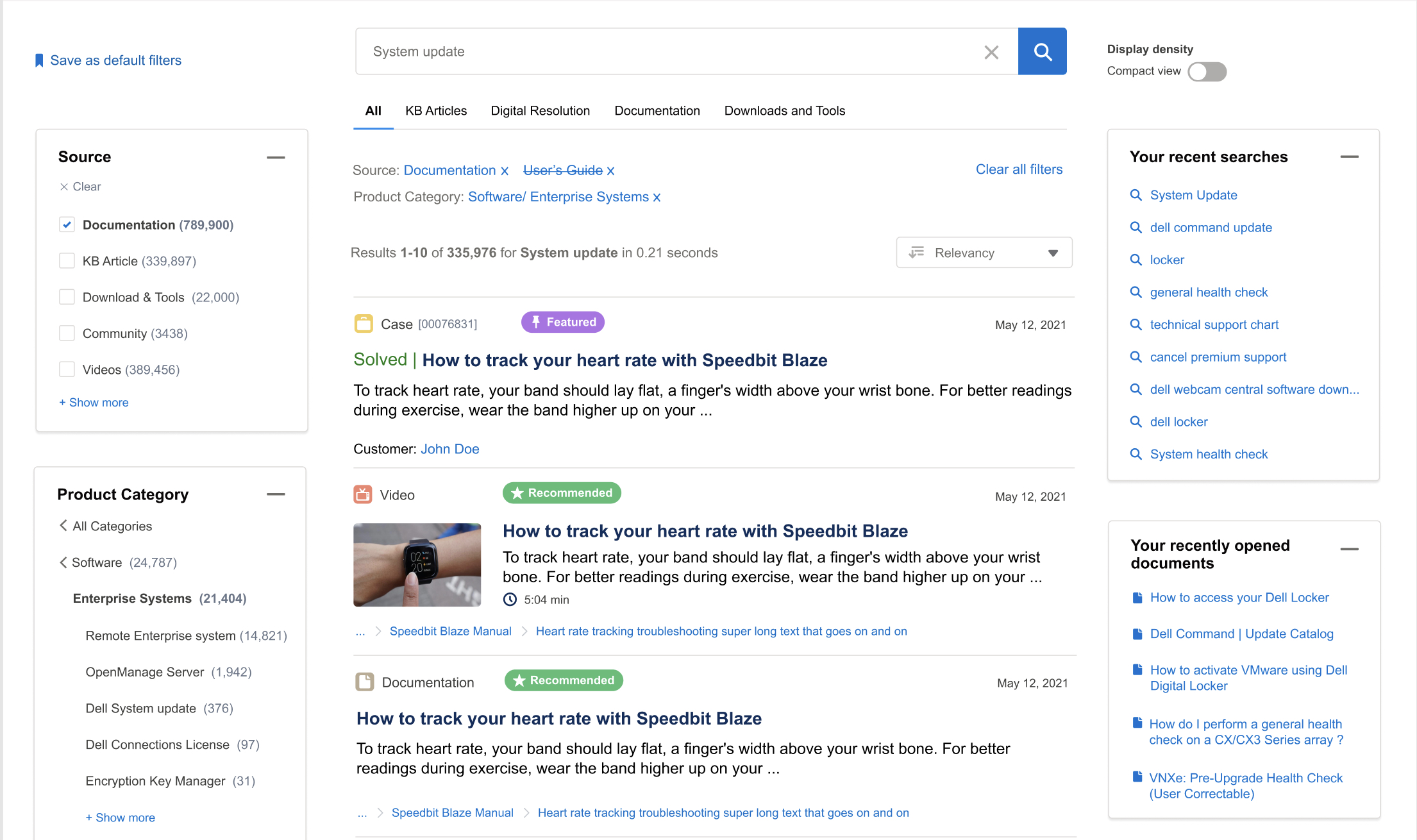 Coveo Personalized Full Agent Search 