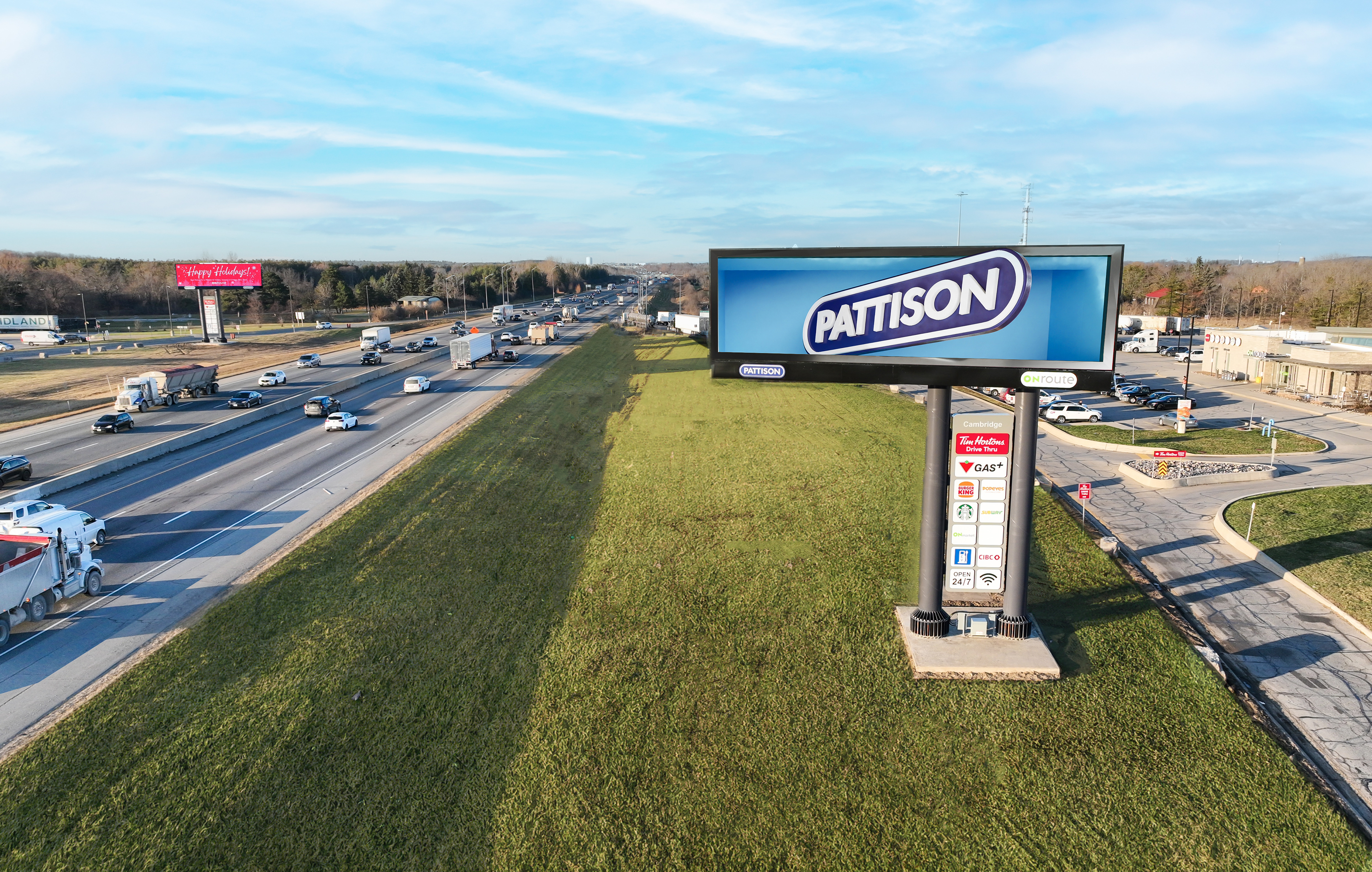 PATTISON affichage et ONroute annoncent un partenariat révolutionnaire en matière de publicité autoroutière