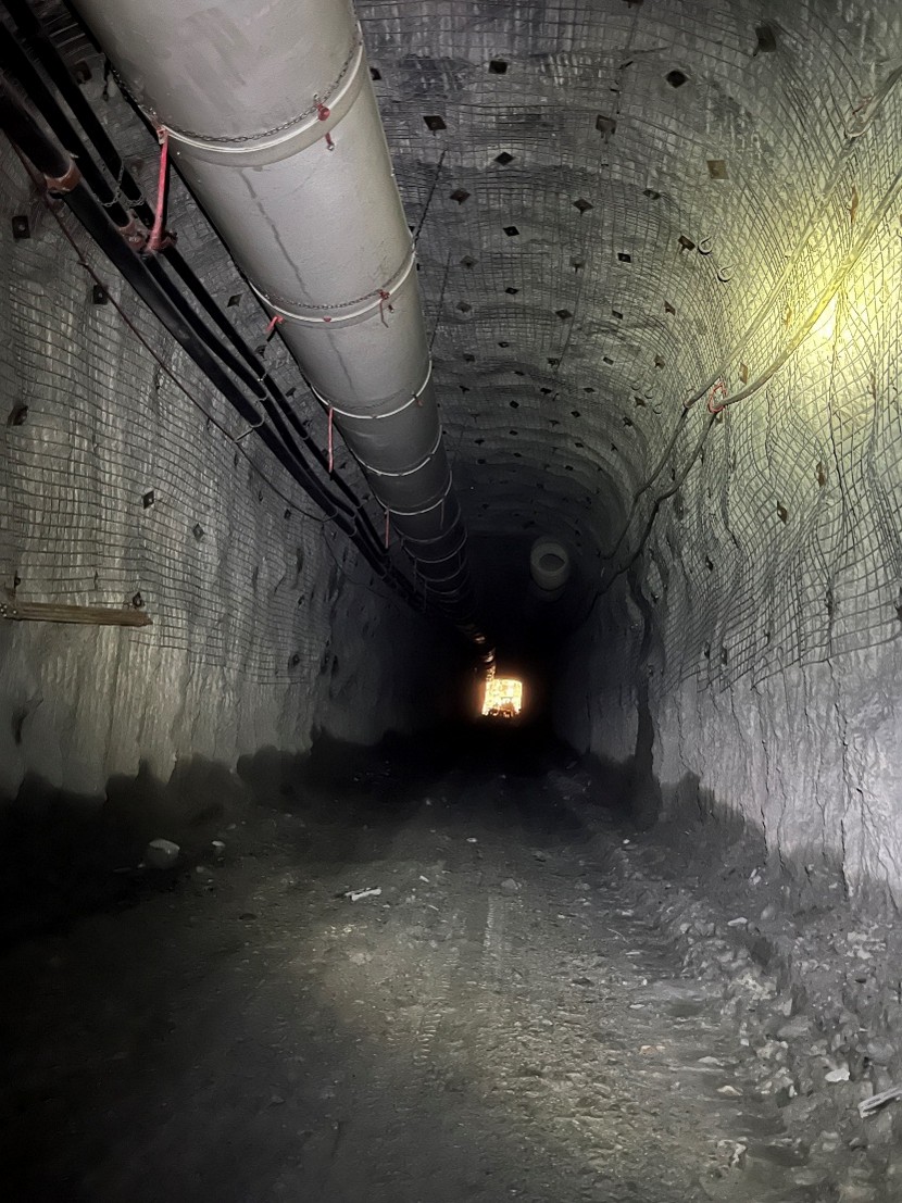 Main decline ramp from Cow portal (5.4 meters wide x 5.8 meters high).