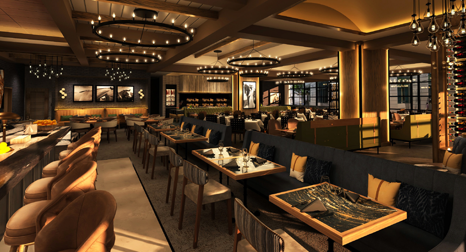 Fogo de Chão announces new locations planned through 2026, including a restaurant in Charlotte, North Carolina showcasing an expansive dining room centered around an open churrasco grill. 