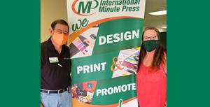 Bill and Pam Joles, owners, International Minute Press printing franchise, Gastonia, NC.