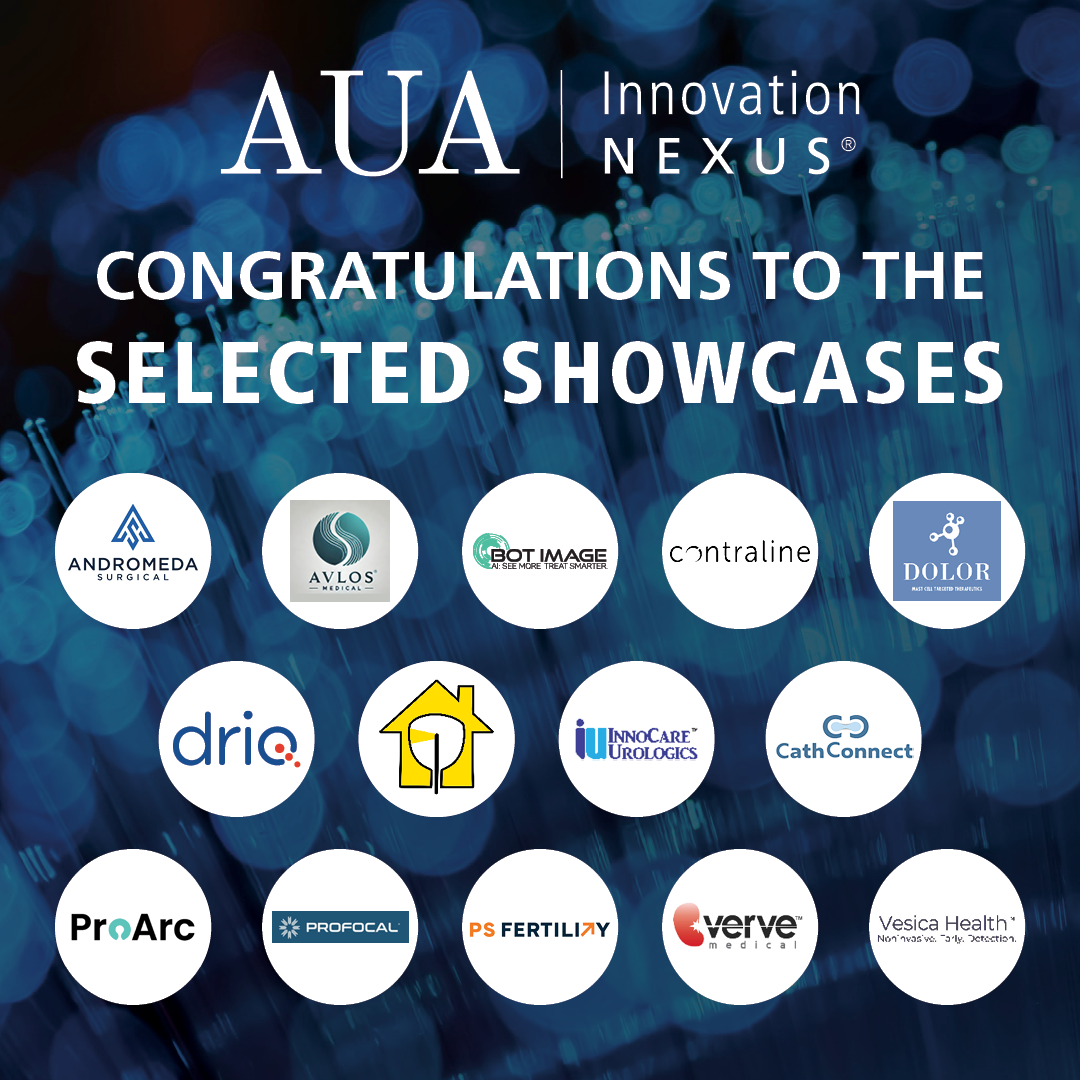 The American Urological Association (AUA) is proud to unveil the 14 companies selected through a rigorous and highly competitive process for the third annual Innovation Nexus Showcase.