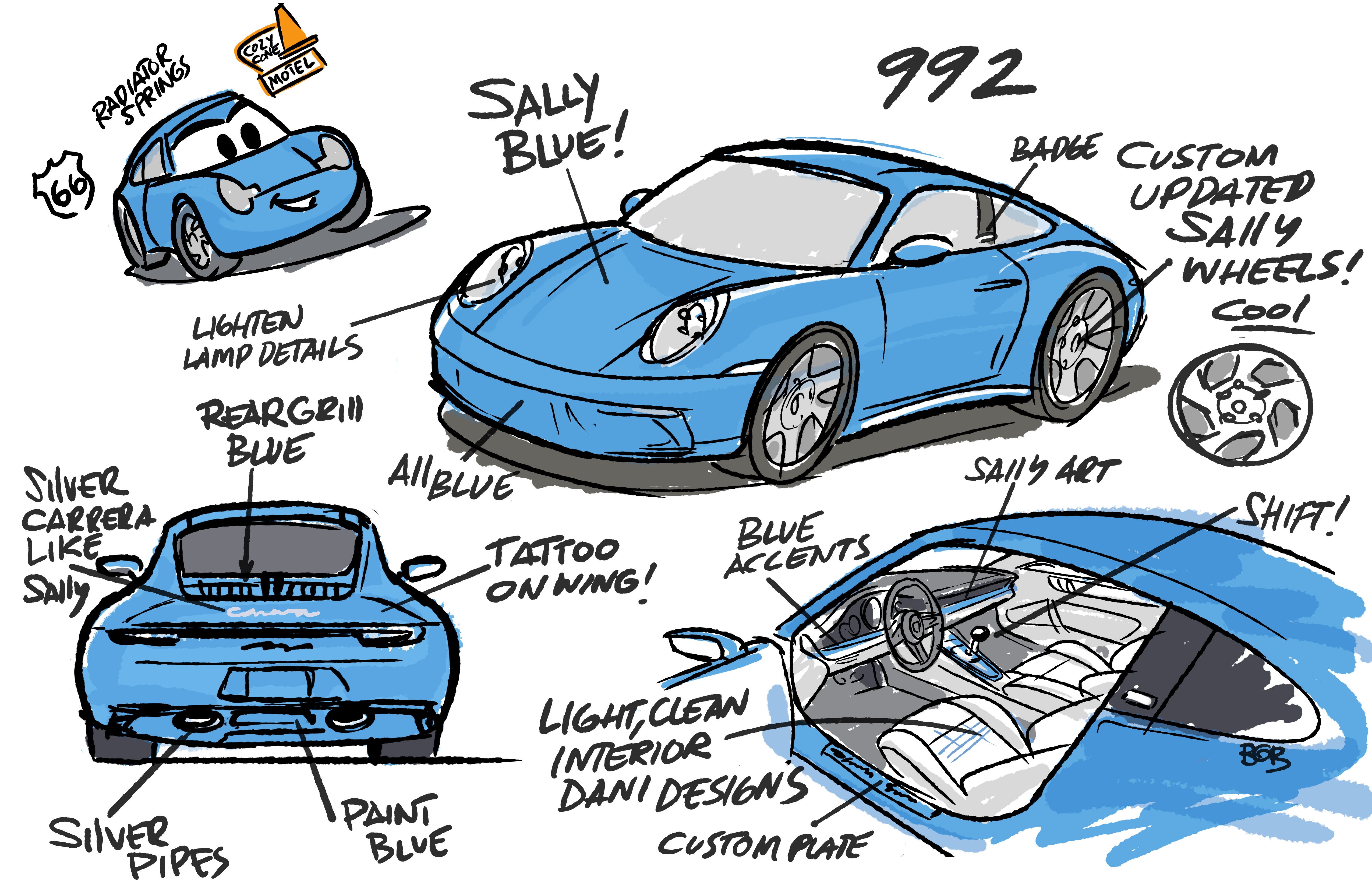 Pixar Animation Studios and Porsche to return Sally Carrera to the road