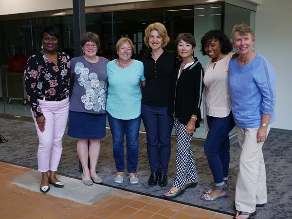 L-R: Debra Dibble Boone, Kate Harper, Susan Suhr, Dr. Laura Ettinger, Suzanne Hardie, Joanie Banks-Hunt, and Sheree Gibson