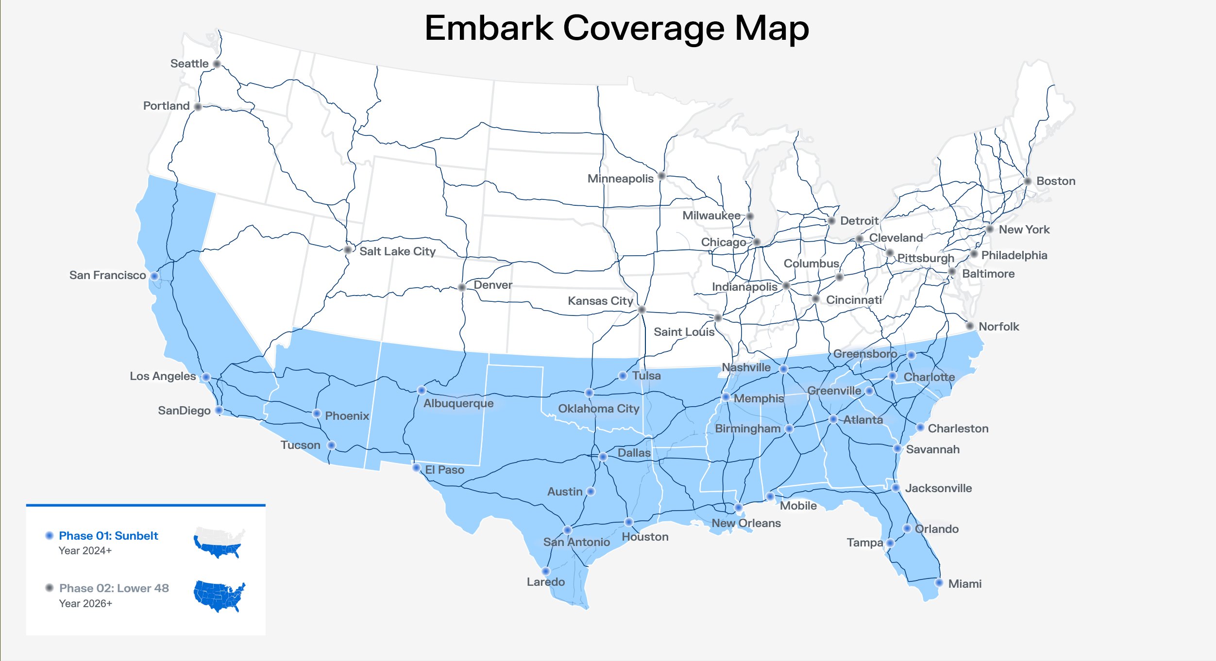 Embark Coverage Map