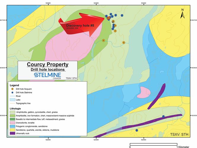 Zones de forage propriété Courcy