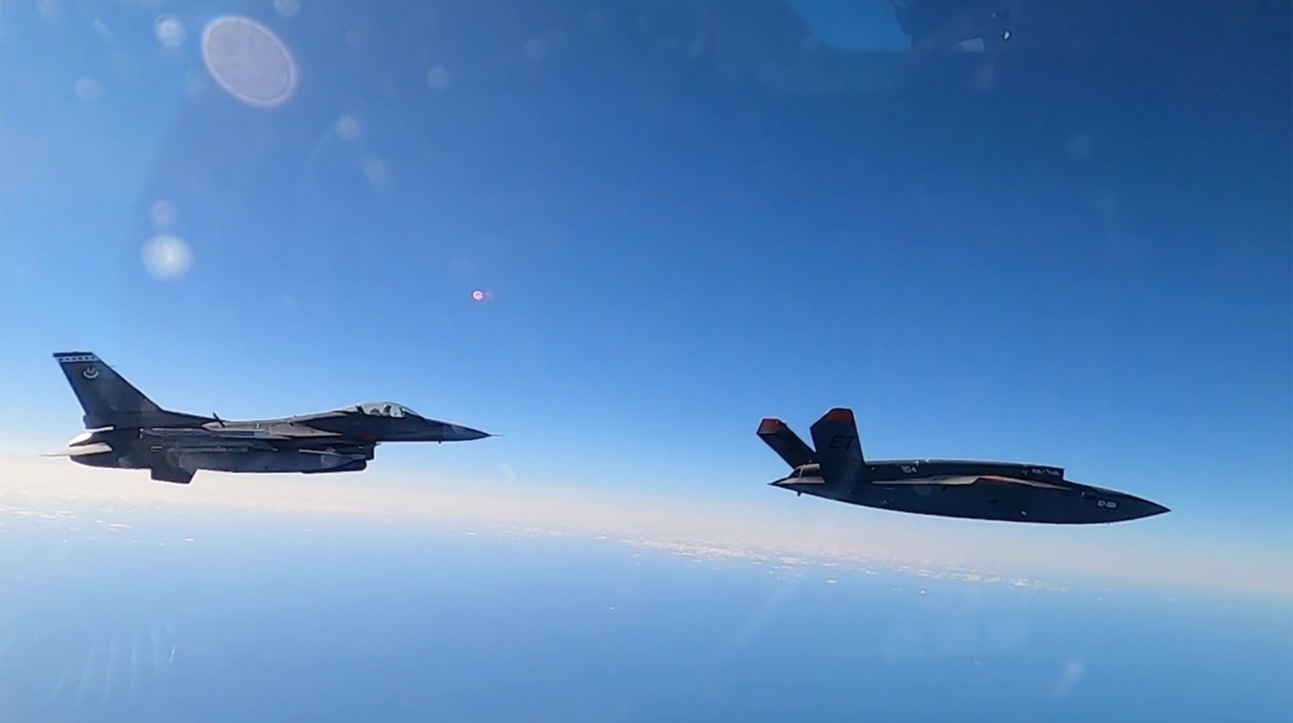 XQ-58A and
F-16 Together in Flight