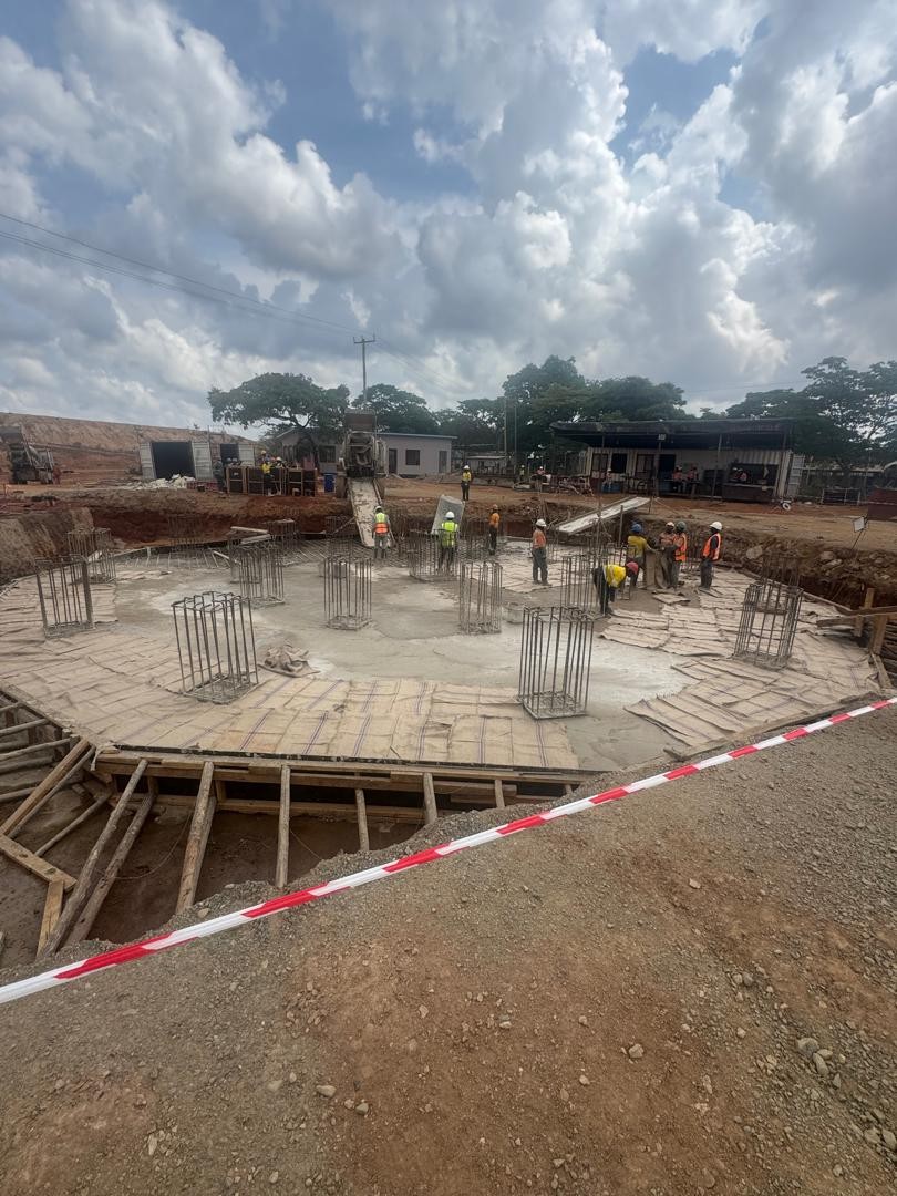 Pre-Leach Thickener Foundation Civils in progress