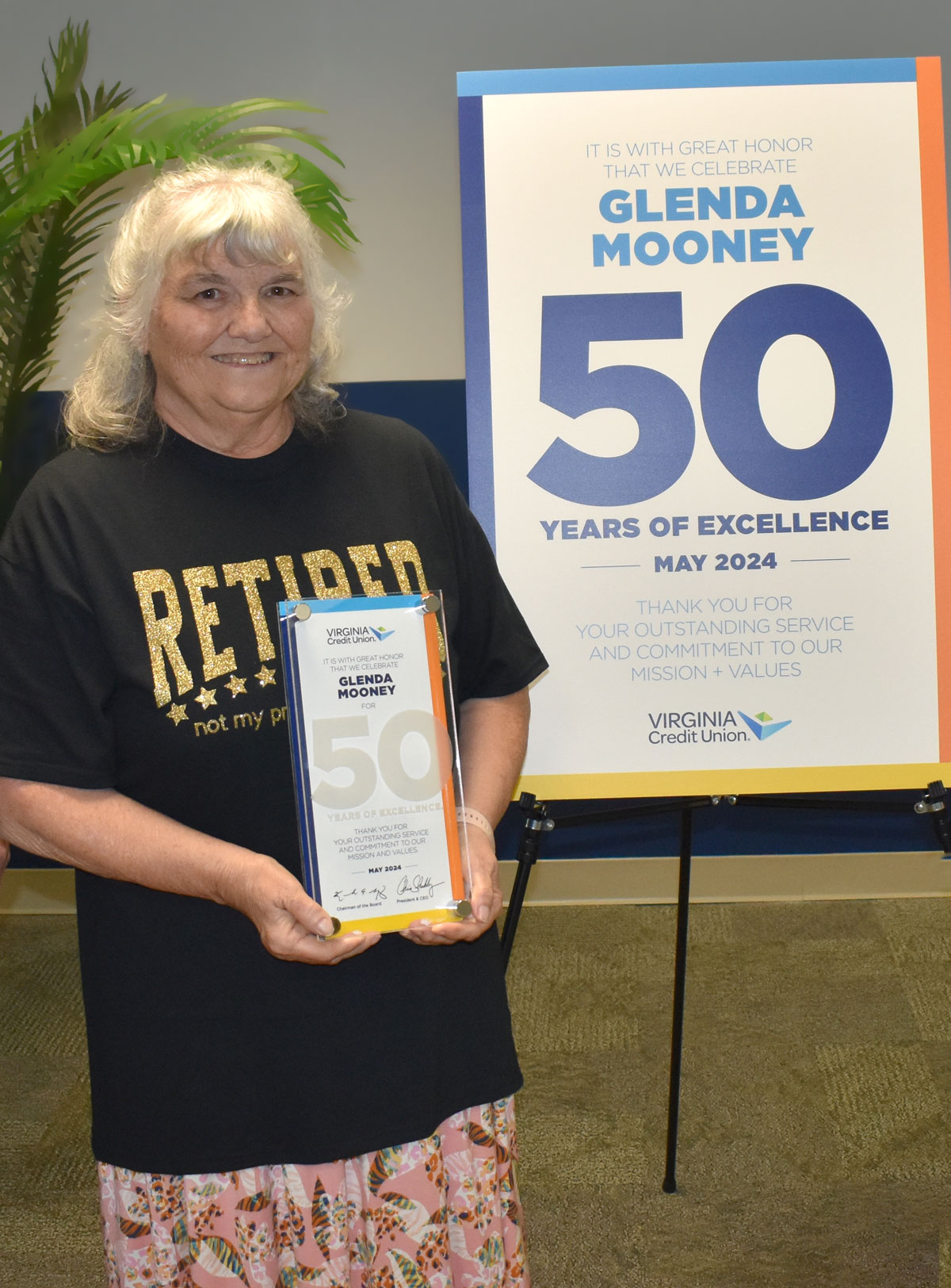 Virginia Credit Union’s Glenda Mooney Celebrates 50-Year Career