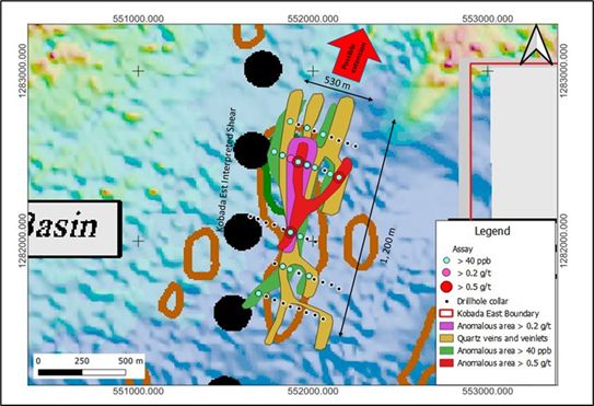 Figure 5: Target E Potential Northern Extension and Widening to the North.