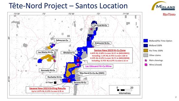 Figure 2 Tête Nord Project - Santos Location