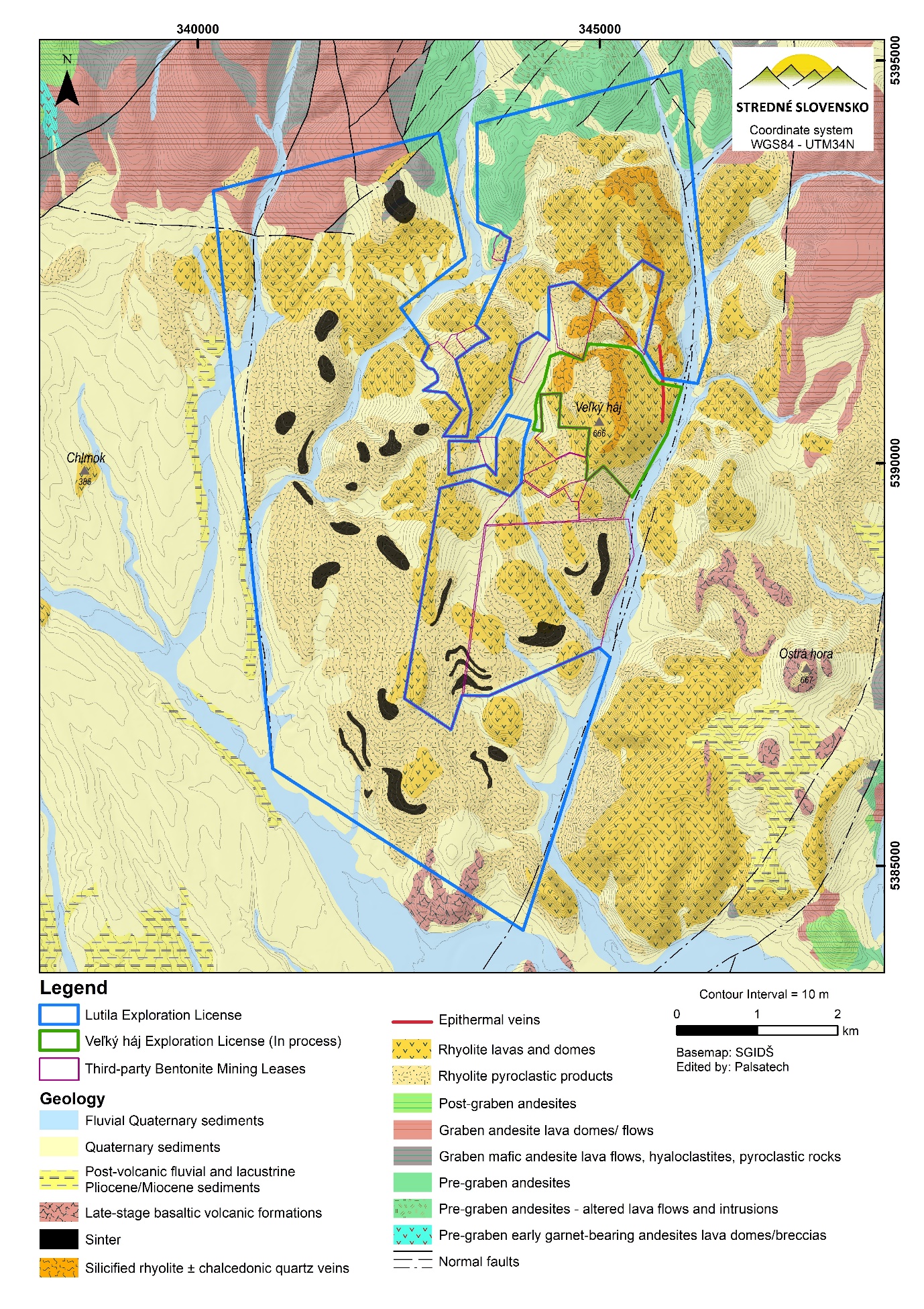 Figure 2. Lutila Exploration Licence – Geology & Tenure.