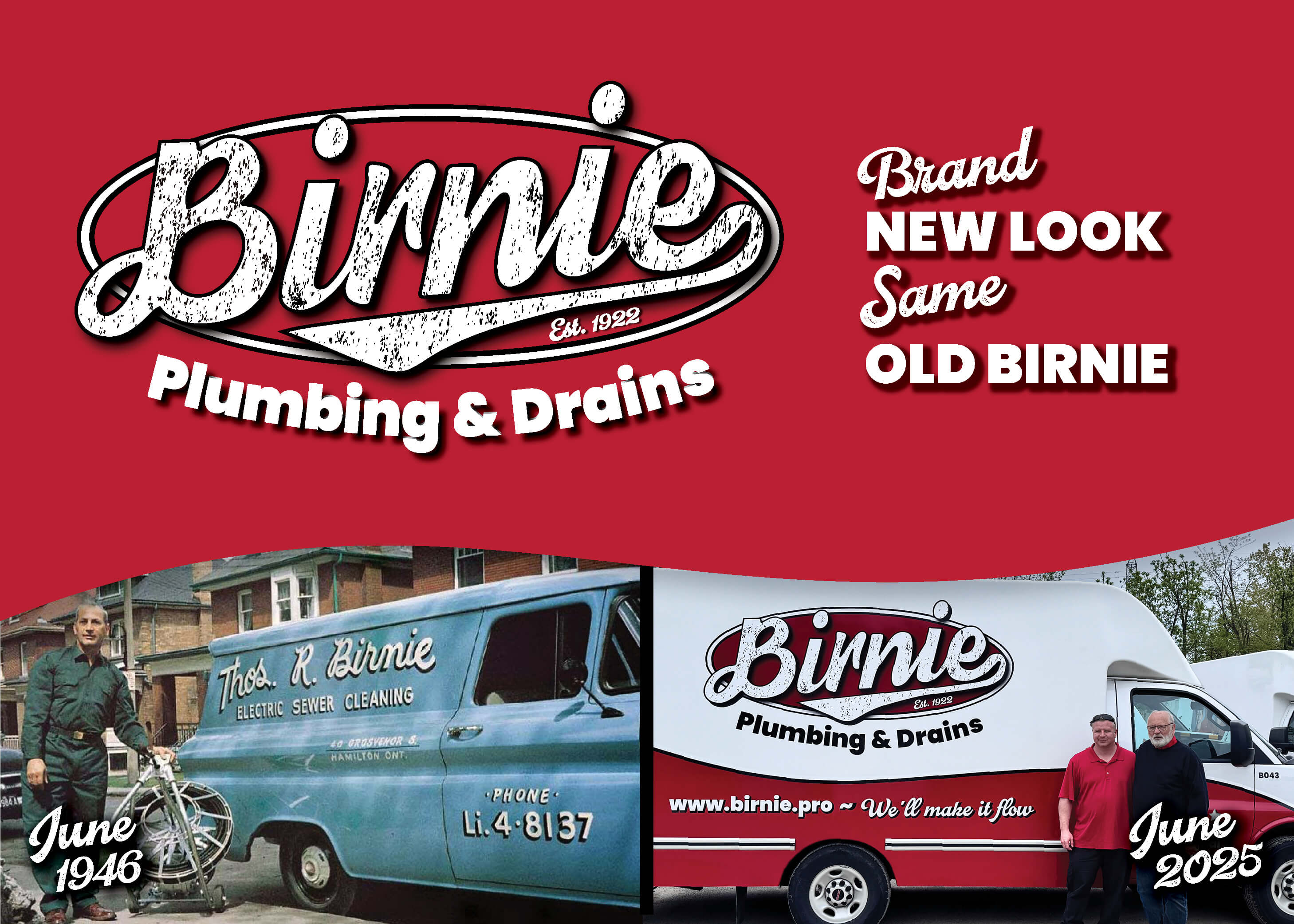 Then and now company truck