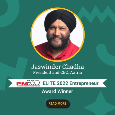 Axtria® CEO Jaswinder Chadha Recognized as PM360 2022 ELITE Award Recipient
